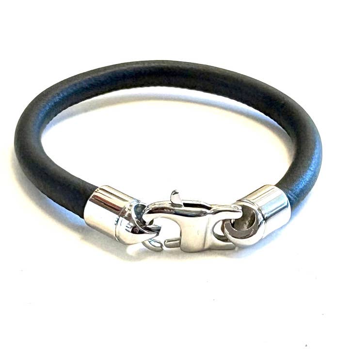 Pulsera de hombre redonda de cuero negro para venta al por mayor de Chic Le Freak