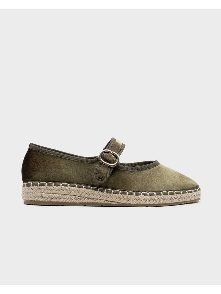 CEREZA - Wholesale Flats - Women's - Velvet Mary Jane Espadrille