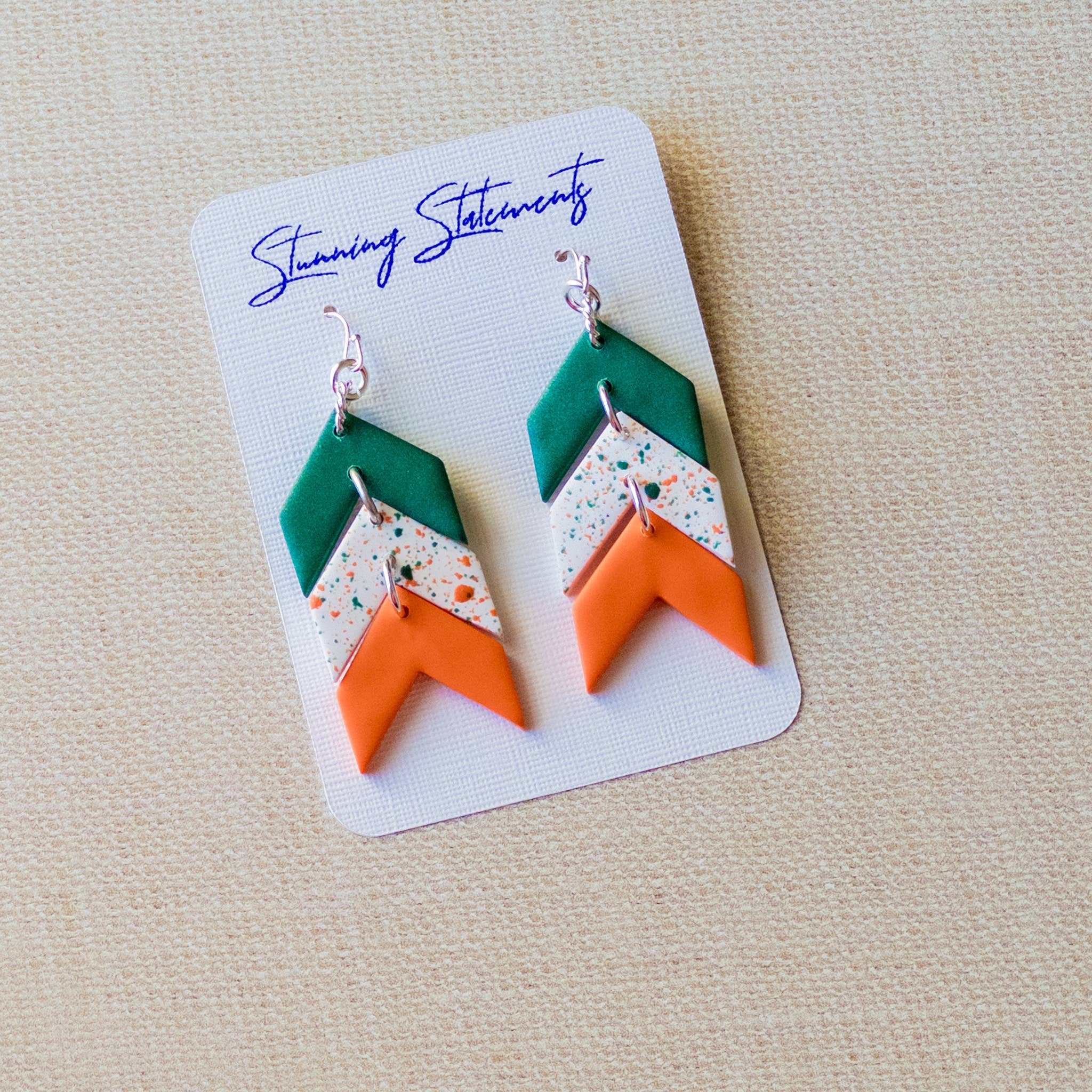 Stunning Statements - Wholesale Dangle Earrings - Tara Gameday School Spirit Clay Earrings6