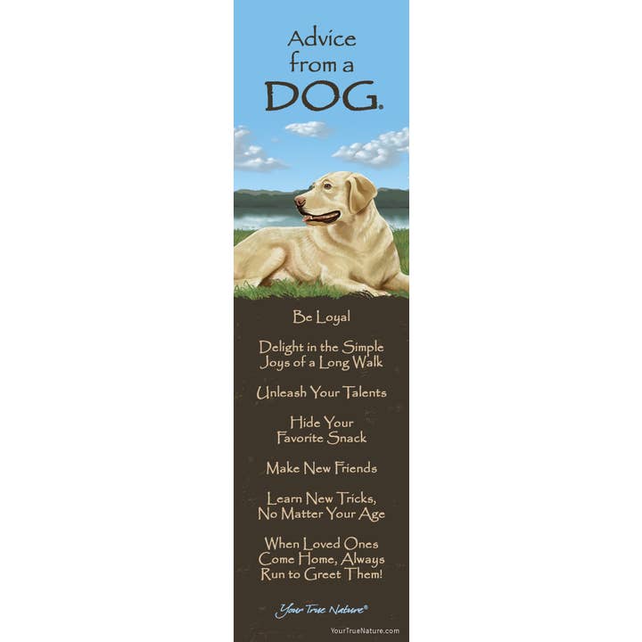 Advice from a Dog Laminated Bookmark for wholesale by Advice for Life by Your True Nature