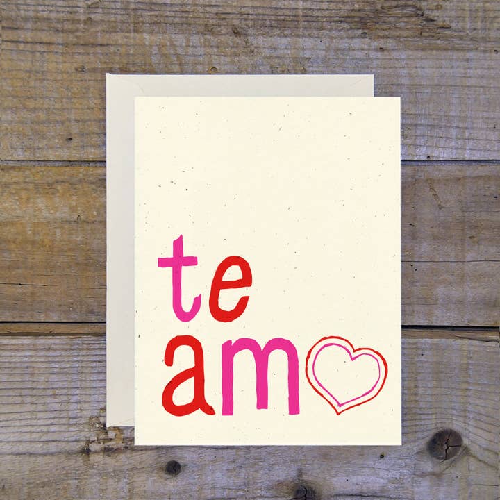 Carte Te Amo pour la vente par Troy Cloth & Paper