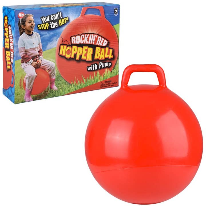 La Luna Bella - Toys - Wholesale Inflatable Toy - Kids & Baby - 18" Red Hopper Ball - LLB Toys
