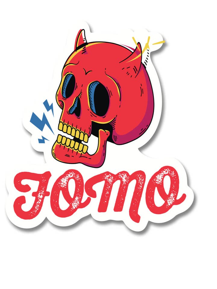 10111: POPOUT Sticker-L FOMO Devil Skull for wholesale by Fydelity