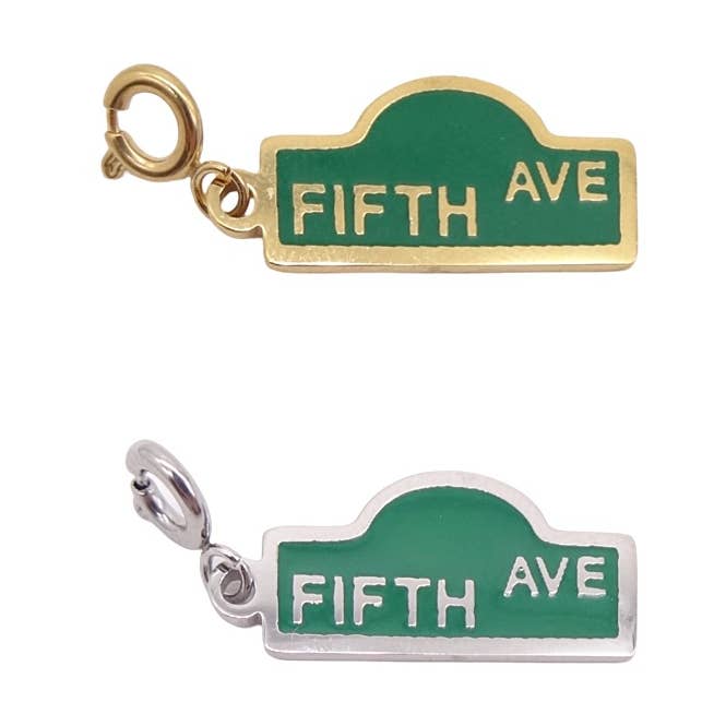 Fifth Avenue Street Sign Charm for wholesale by KIKICHIC