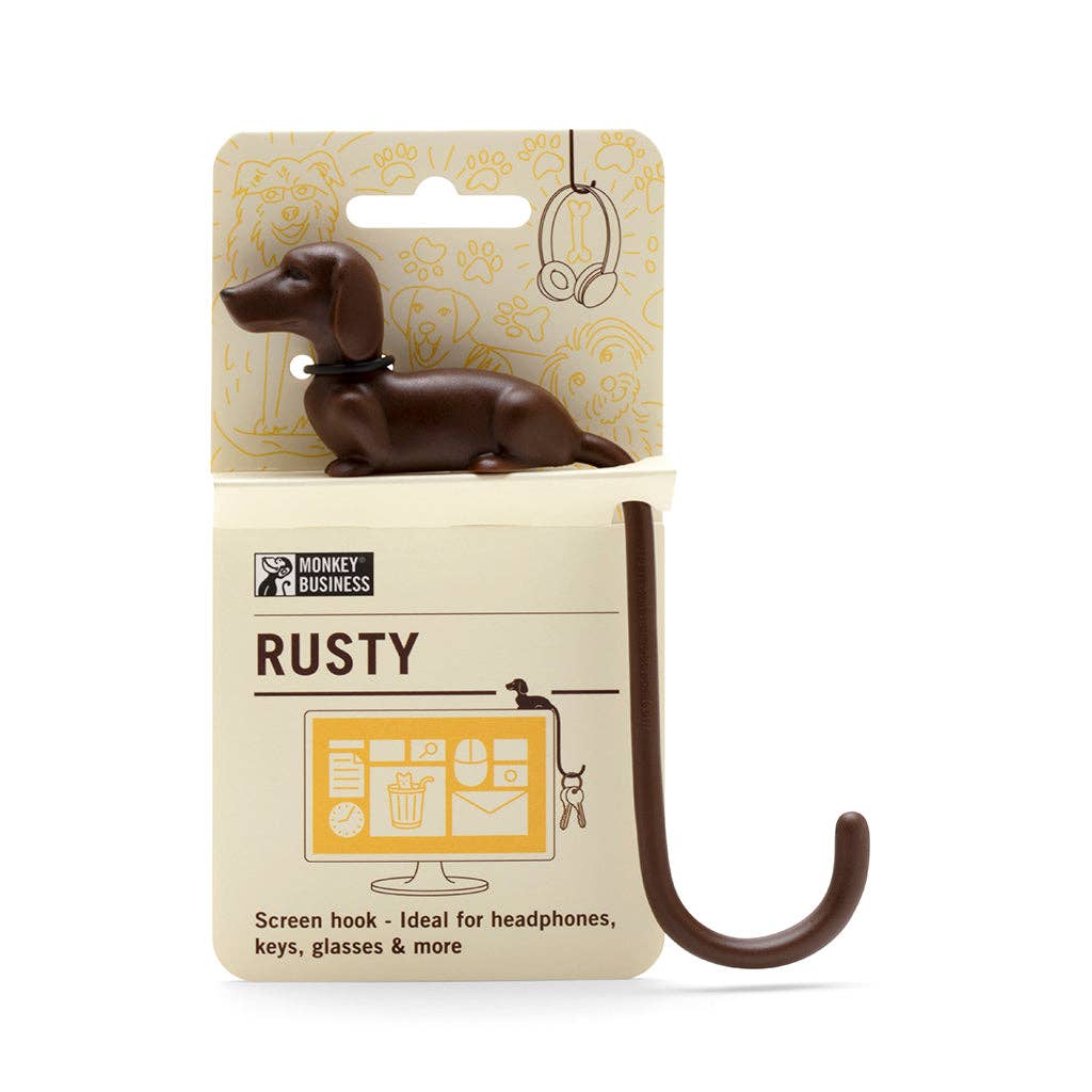 Monkey Business Design USA LLC - Wholesale Wall Hook - Dog Tail Hook For Computer Accessories | Rusty0