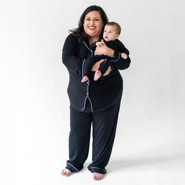 Laree + Co. - Wholesale Lounge Set - Women's - Allie Black Bamboo Women's Luxe Lounge Set