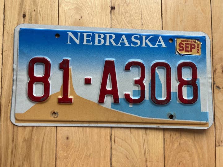 2002 Nebraska Nummerplade for engroshandel hos RusticPlates