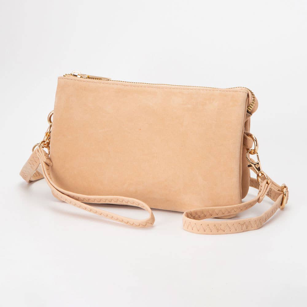 Sensibling Corp. - Wholesale Crossbody Bag - Women's - Plain Faux Suede Crossbody Clutch Bag14