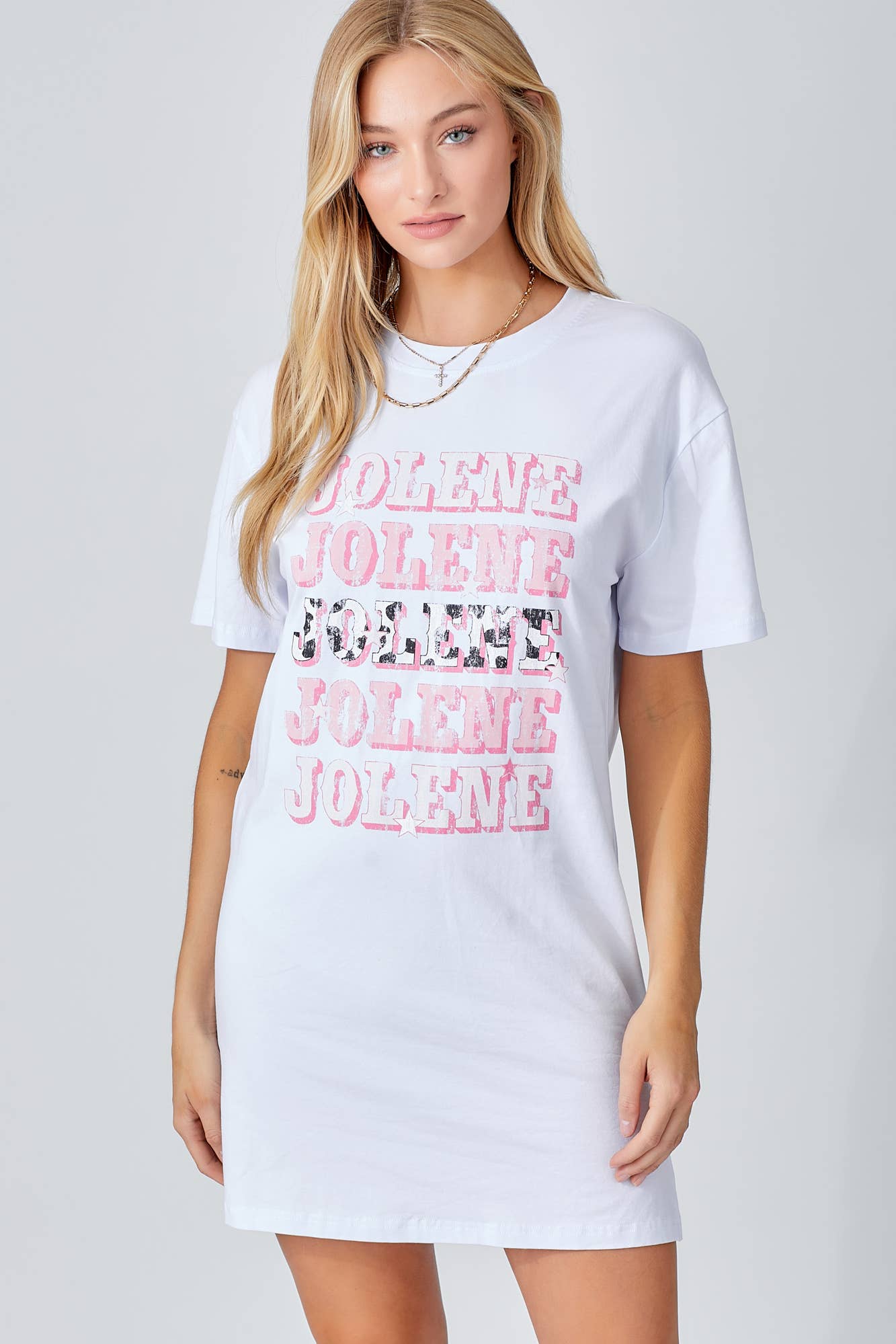 Baevely by Wellmade USA - Vendita all'ingrosso Vestito - Donna - ABITO T-SHIRT CON STAMPA GRAFICA JOLENE13