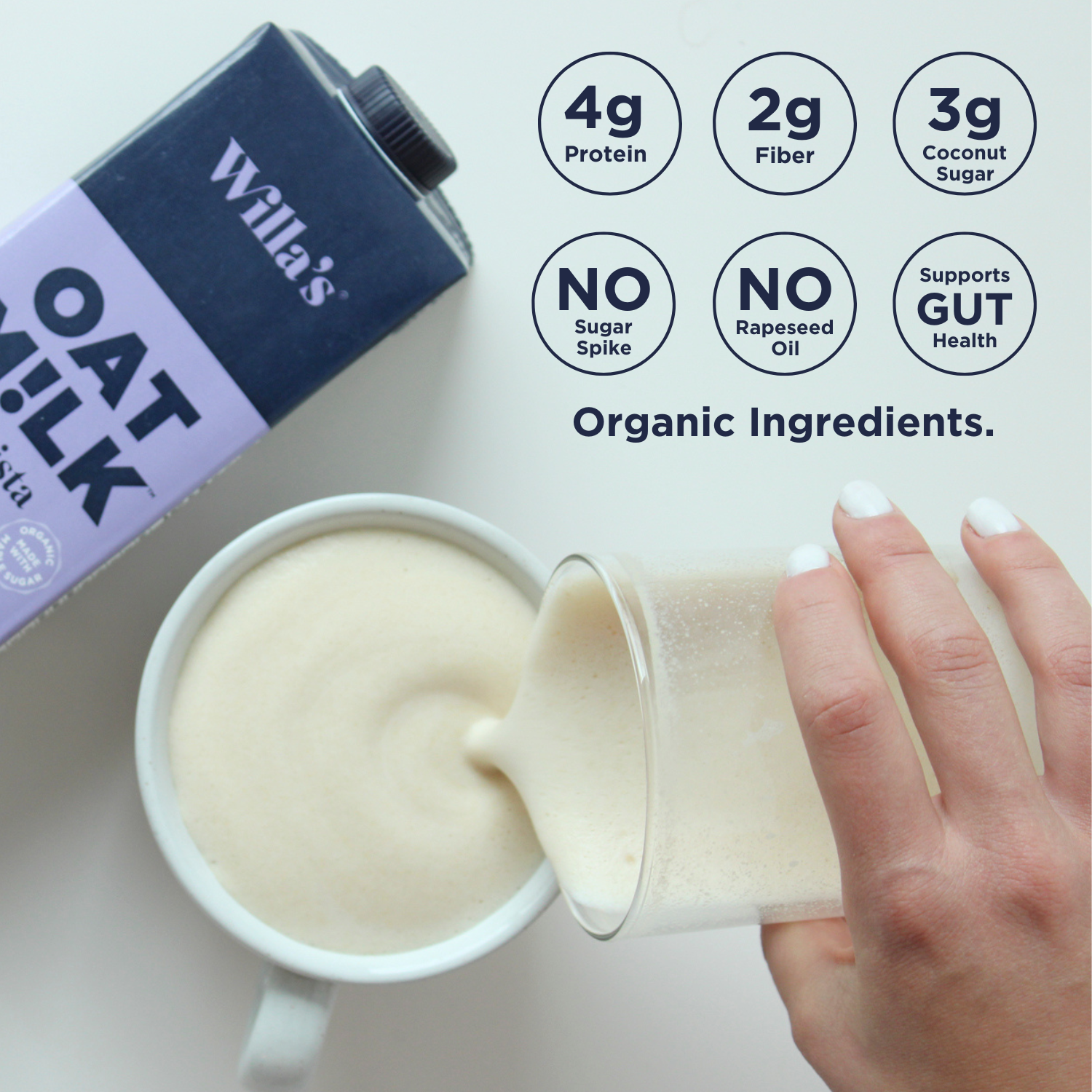 Willa's Organic Oat Milk - Wholesale Non-Dairy Milk - Willa's Organic Barista Oat Milk2