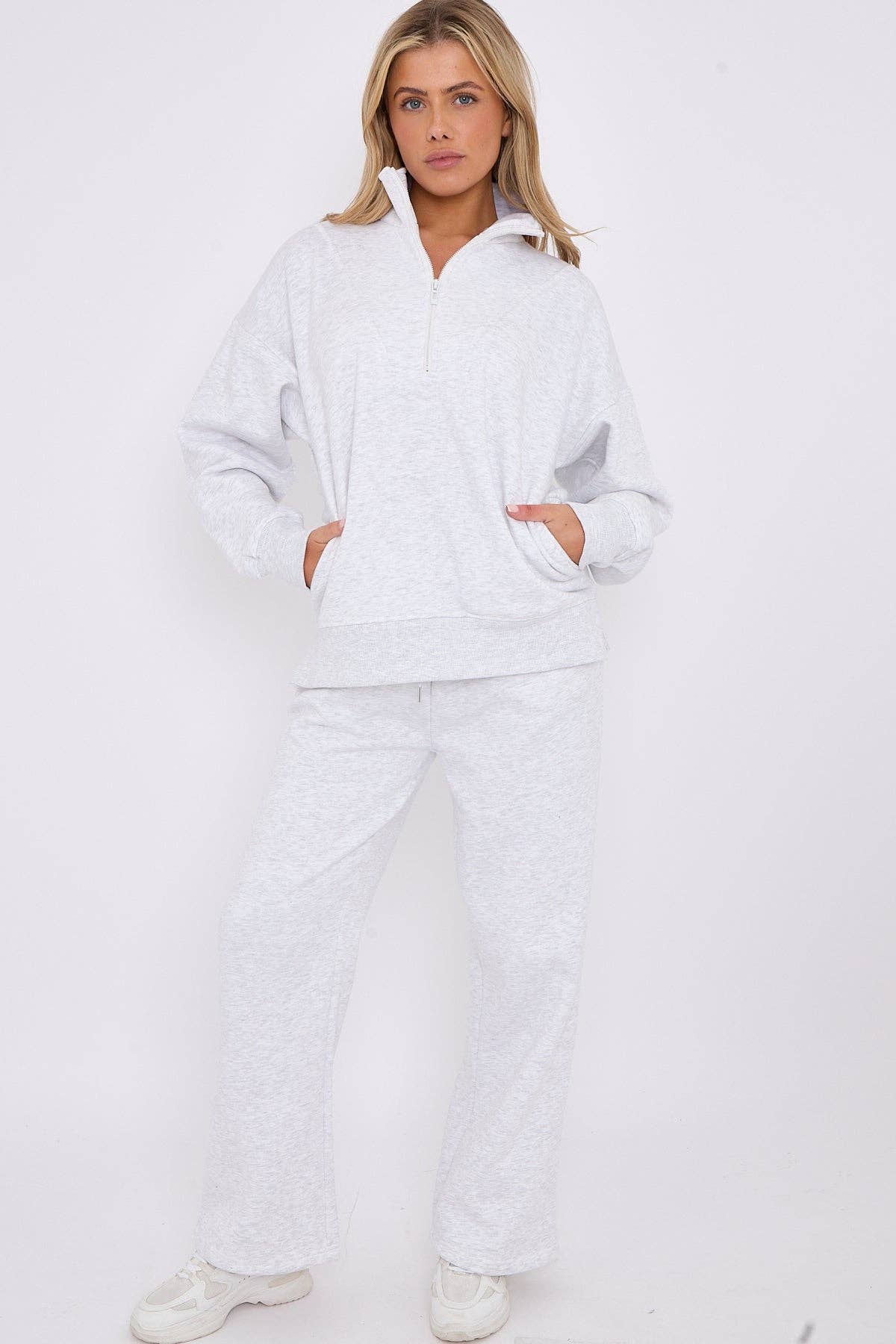 Stylewise Direct - Wholesale Lounge Set - Women's - 1/2 Zip Top & Jogger Fleece Co-ord4