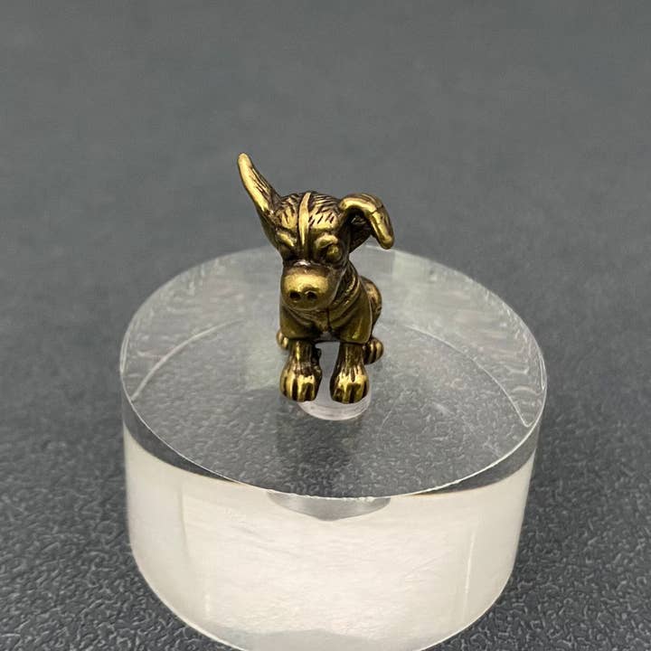 Mio Queena - Wholesale Decorative Figurine - Small Brass Puppy Crafts Desktop Ornaments1