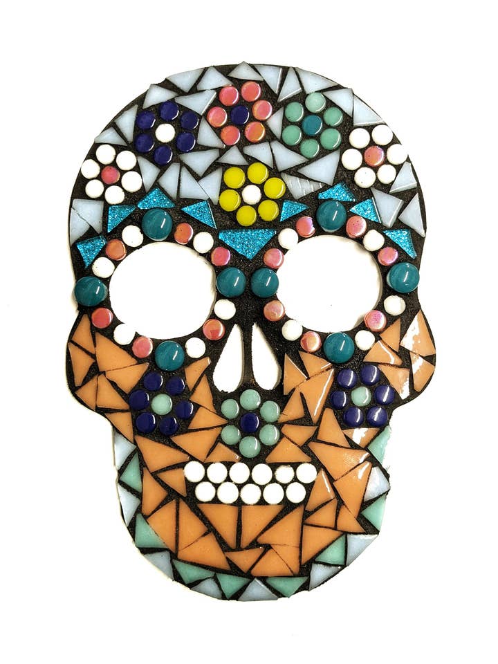 Day of the Dead Sugar Skull, doe-het-zelf mozaïekset, knutseldoos voor wholesale door Montet Designs