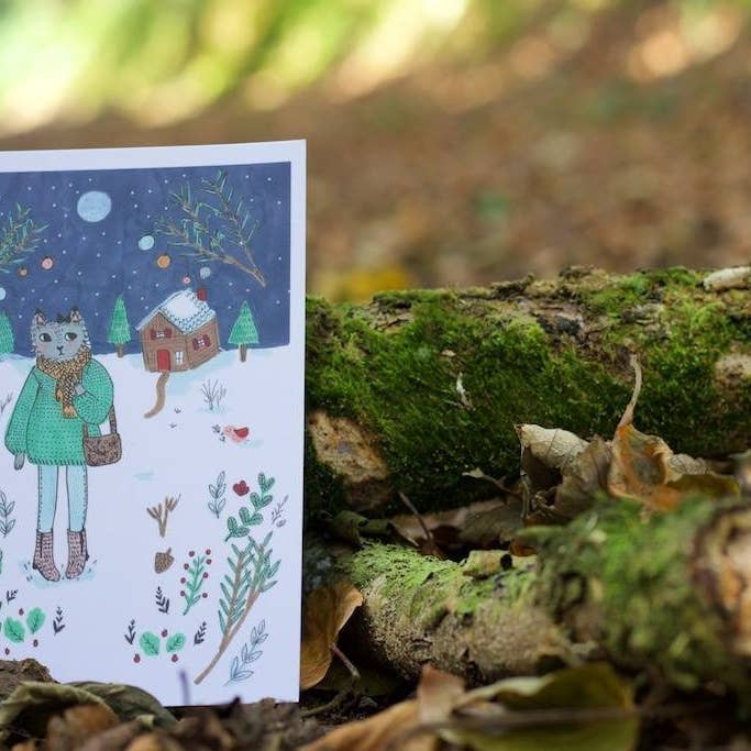 Map a cat in winter for wholesale by By Lady Fox