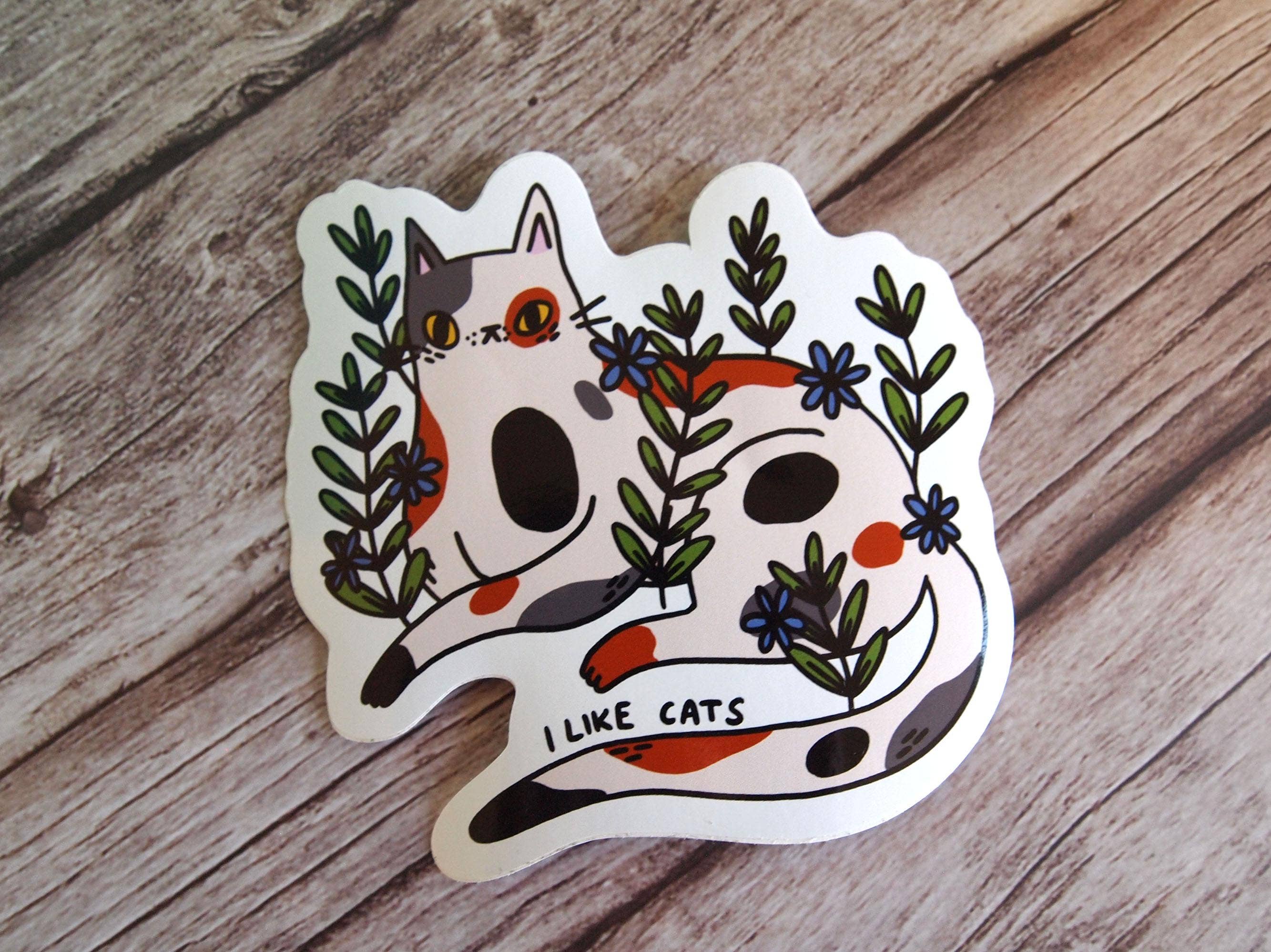 I LIKE CATS – wholesale Sticker – Calico Cat Vinyl Decal Sticker8