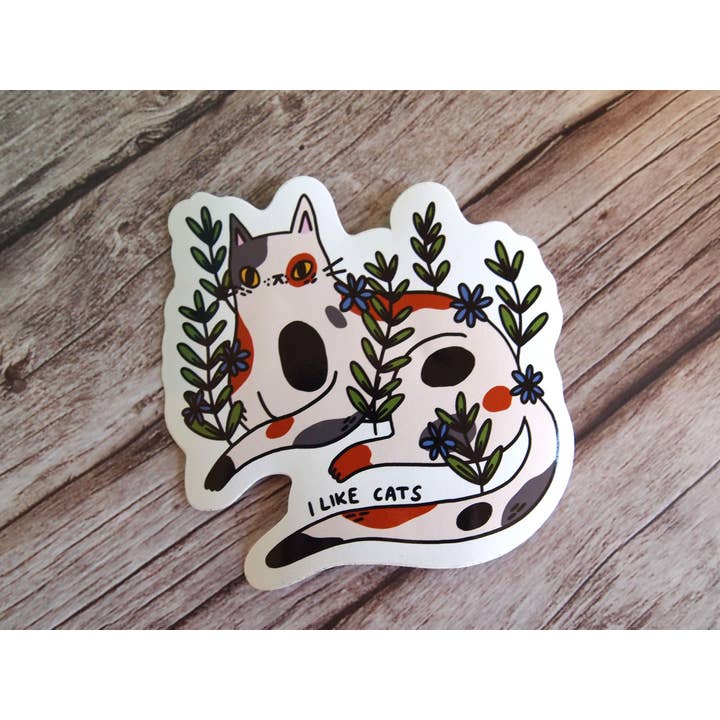 I LIKE CATS - Wholesale Sticker - Calico Cat Vinyl Decal Sticker8