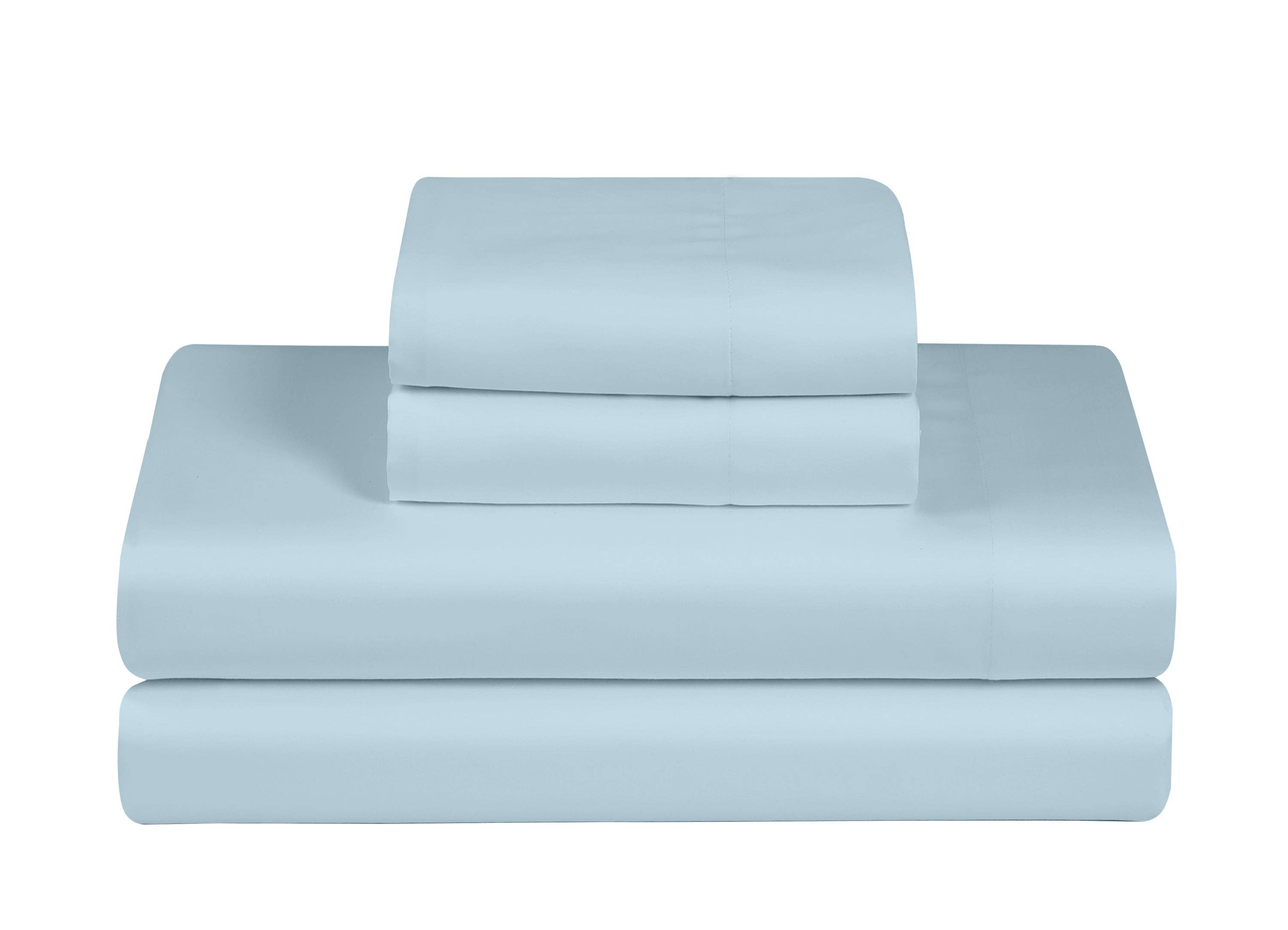 Feather & Stitch New York - Vente Parures de lit - Ensemble de draps en percale 100 % coton, 300 fils (4 pièces)13