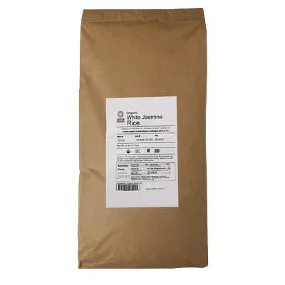 Lotus Foods – wholesale Ris – Ekologiskt vitt jasminris - MCPD® - 25 # bulk