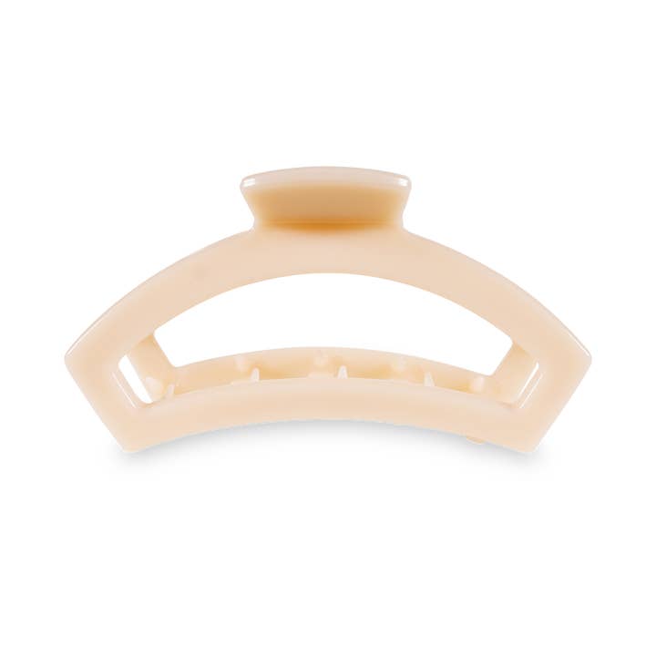TELETIES - Wholesale Hair Clip - Women's - Open Hair Clip | Medium | Almond Beige0