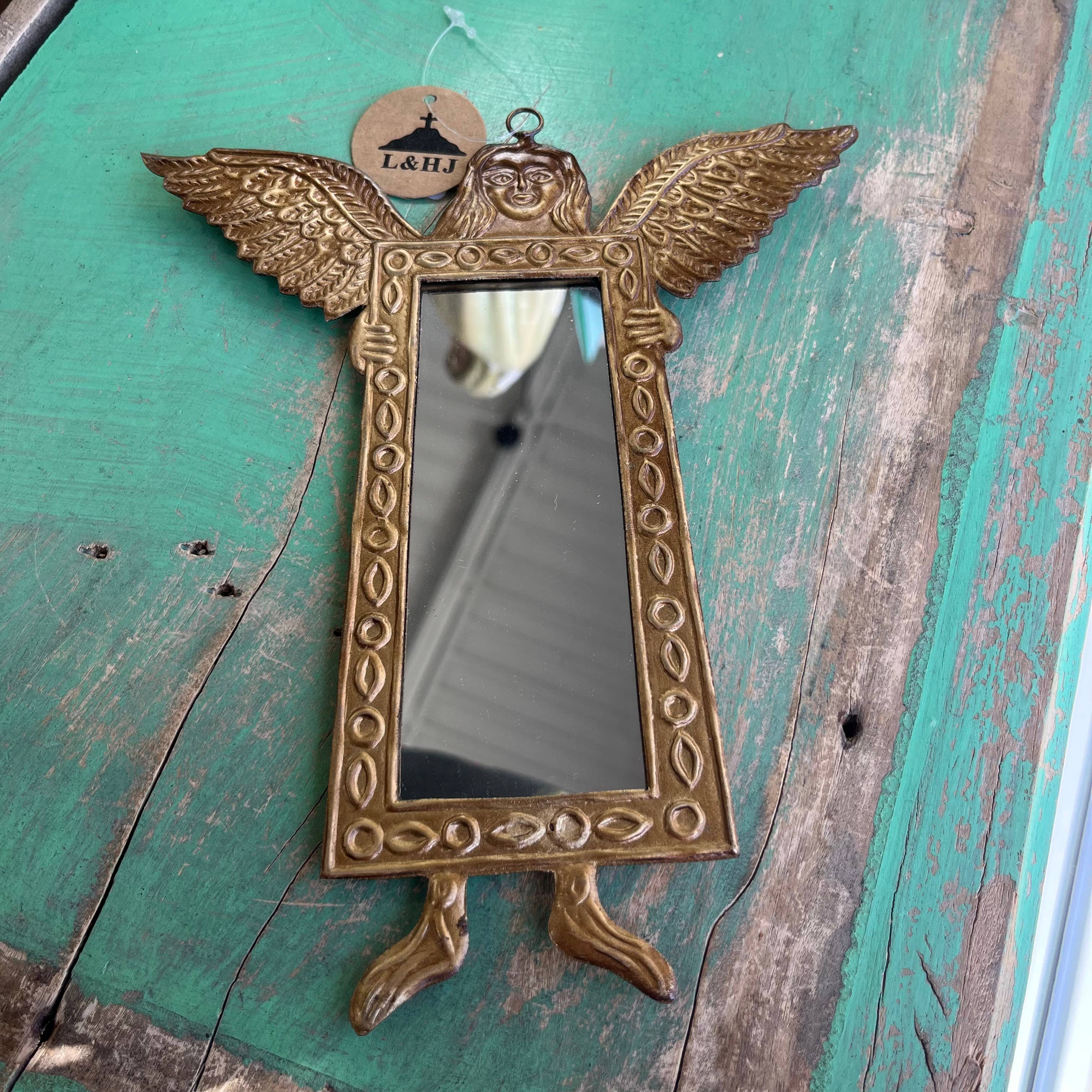 【海外限定】 Wholesale Angel Faire - store your for Ornament Tin Mirror 彫刻・オブジェ