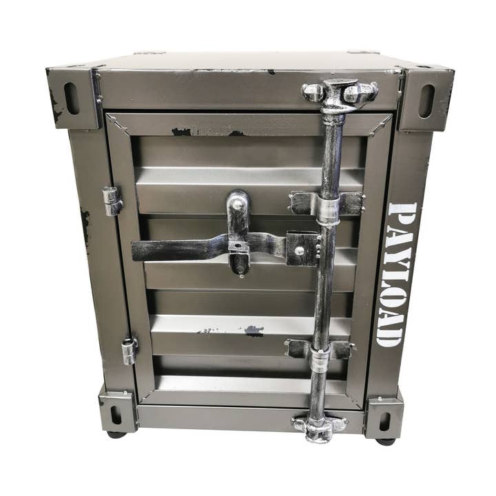 Table d'appoint en conteneur gris vieilli pour la vente par Boxman