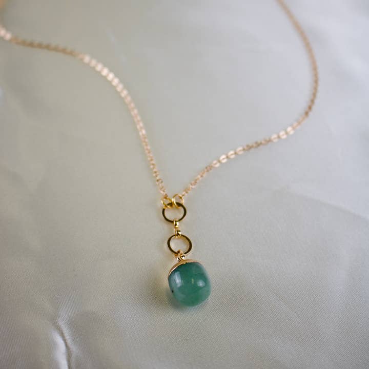 Naomi // Green Aventurine Necklace for wholesale by TISH jewelry
