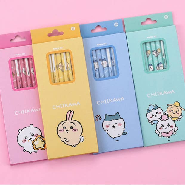 K-Wonderland - Wholesale Pencil - Chiikawa Character Pencil Set – 5 pcs / 10 pcs3