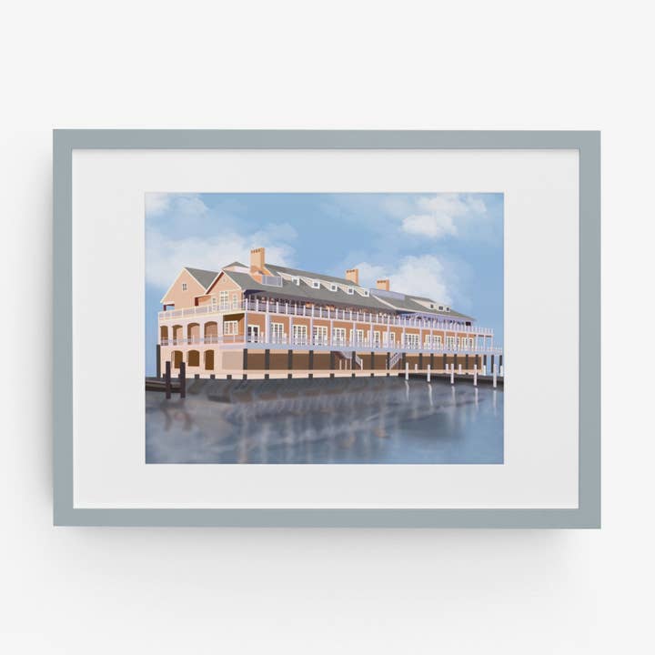 Bay Head Yacht Club Art Print | Poster for wholesale by Lauren Felice