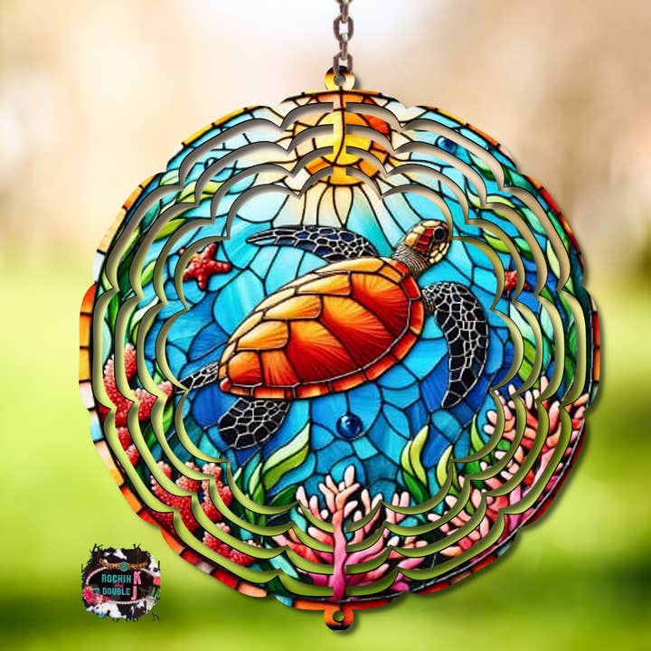 Sea Turtle Wind Spinner for wholesale by Rockin K and Double J