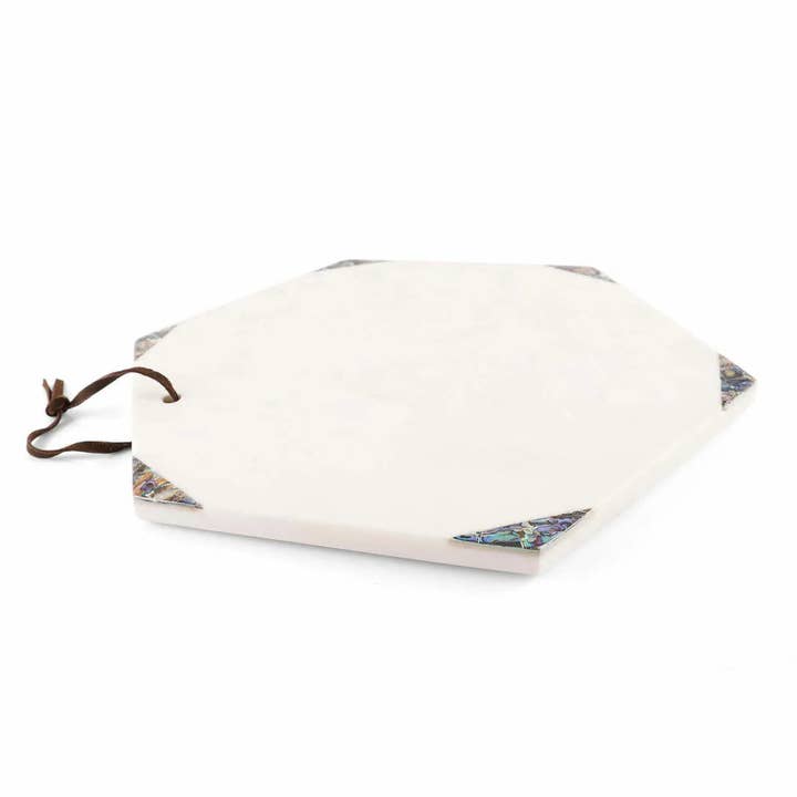 Ovada Hexagonal Marble Charcuterie Board for wholesale by INOX artisans