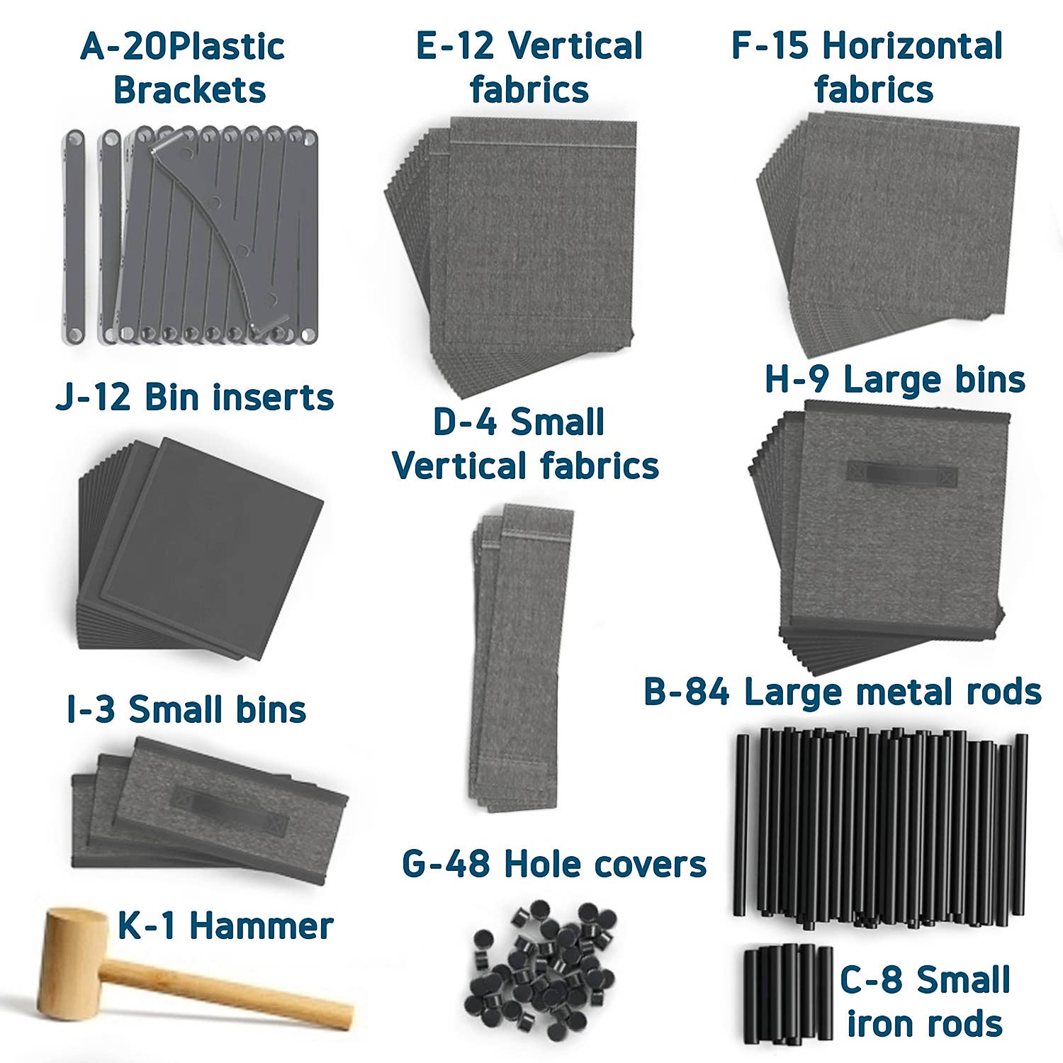 Clara Clark - Vente Bacs de rangement - Organisateur de rangement Cube4