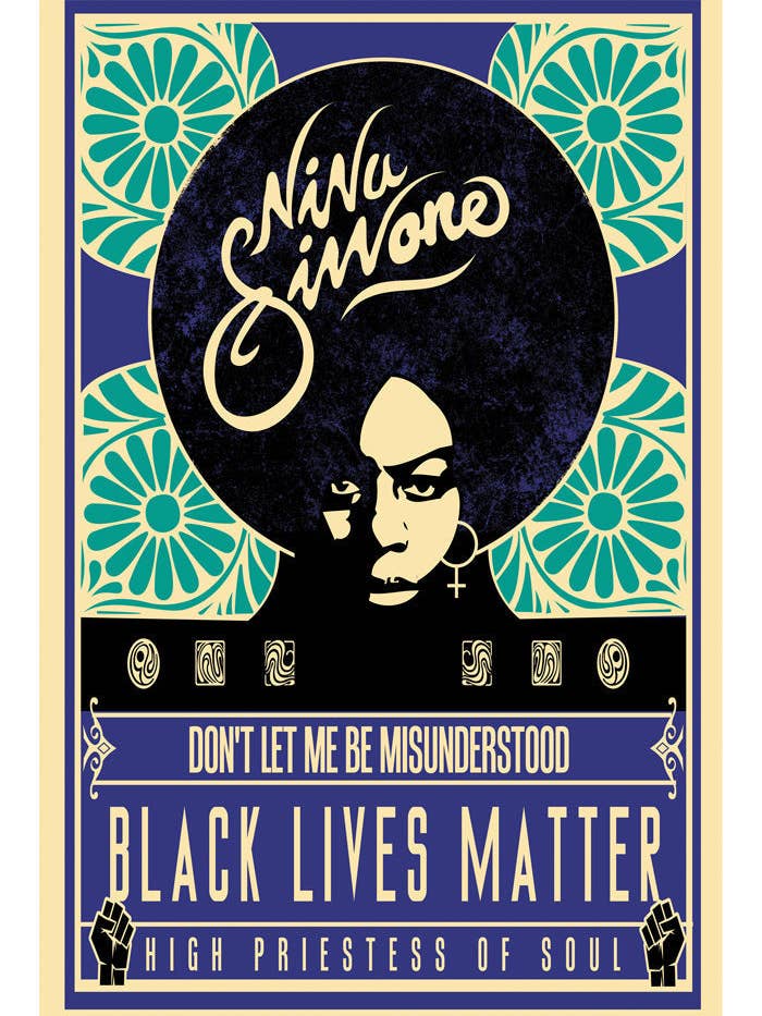 Concerts - Nina Simone - Blm Blue for wholesale by BLUE SHAKER