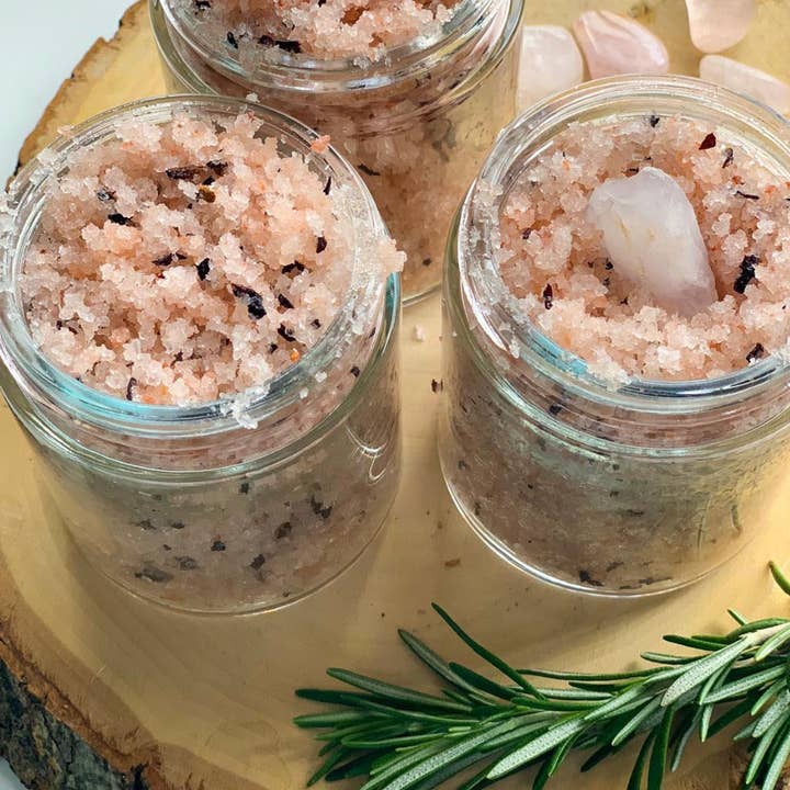 Self goddess - Wholesale Body scrub/exfoliant - Private Label Himalayan Rose Hibiscus Body Scrub w/ Crystal