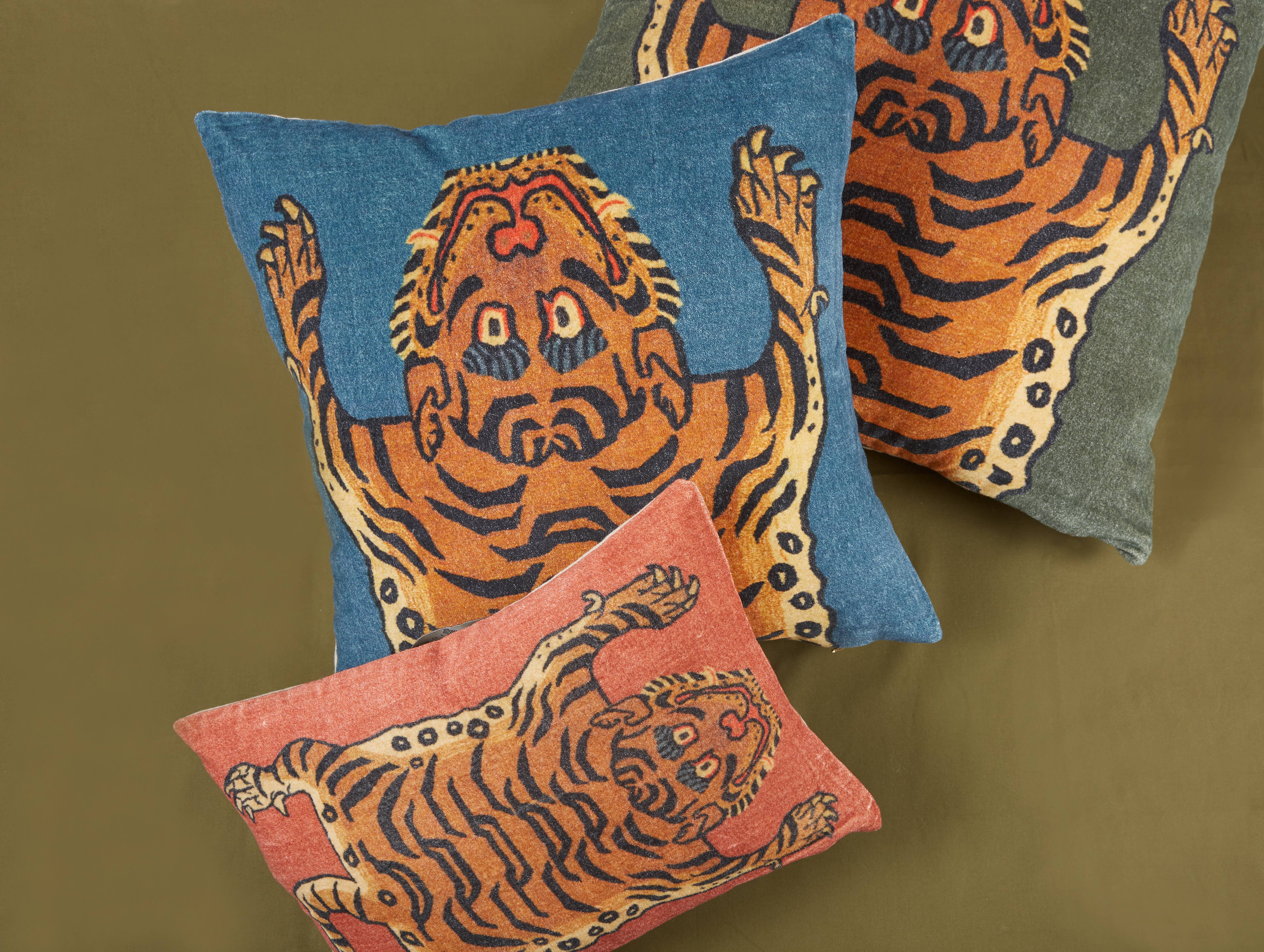 Siren Song - Wholesale Throw/Decorative Pillow - Tibetan Tiger Cushion 12"x16"3