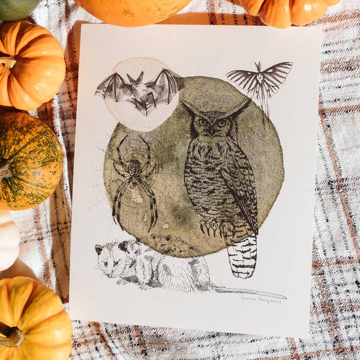 Nocturnal Art Print for wholesale by Linnea Campbell Studio