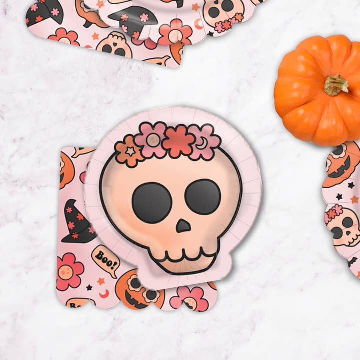 Ellie's Party Supply – wholesale Disposable napkin – Groovy Halloween Icon Napkins (Set of 16)
