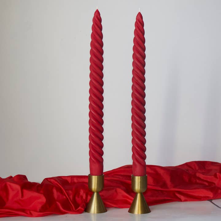 MarneyAsh - Wholesale Tapered candle/candlestick - Spiral Taper Candlesticks, Modern Soy Beeswax Taper Candles12