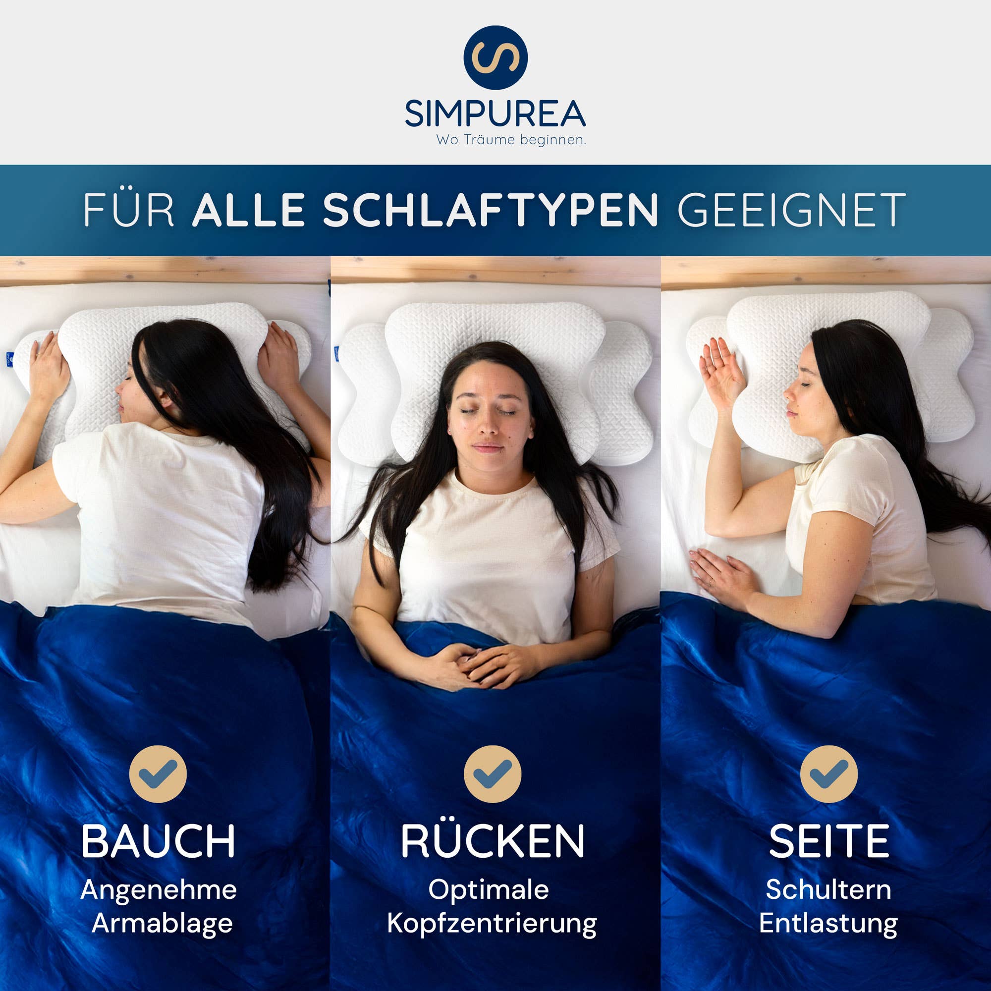Simpurea – Almofada de cama por atacado – Almofada ortopédica de dormir "Bamboo"3