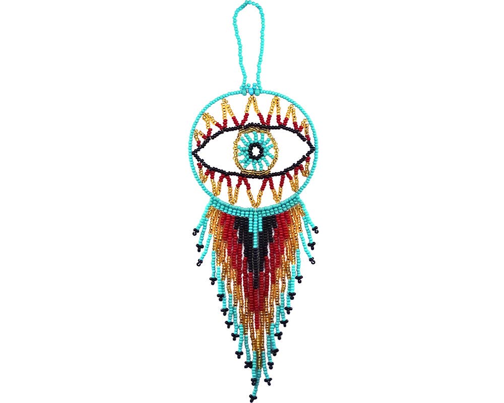 Pichincha - Wholesale Dream Catcher - Round Beaded Evil Eye Dream Catcher Hanging Ornament4