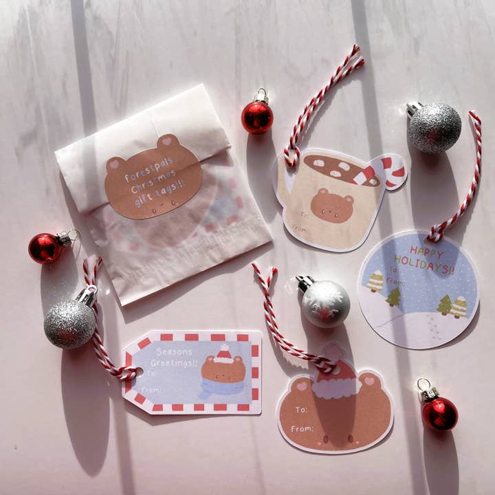 Set di etichette regalo natalizie! per la vendita all'ingrosso da parte di Forestpals