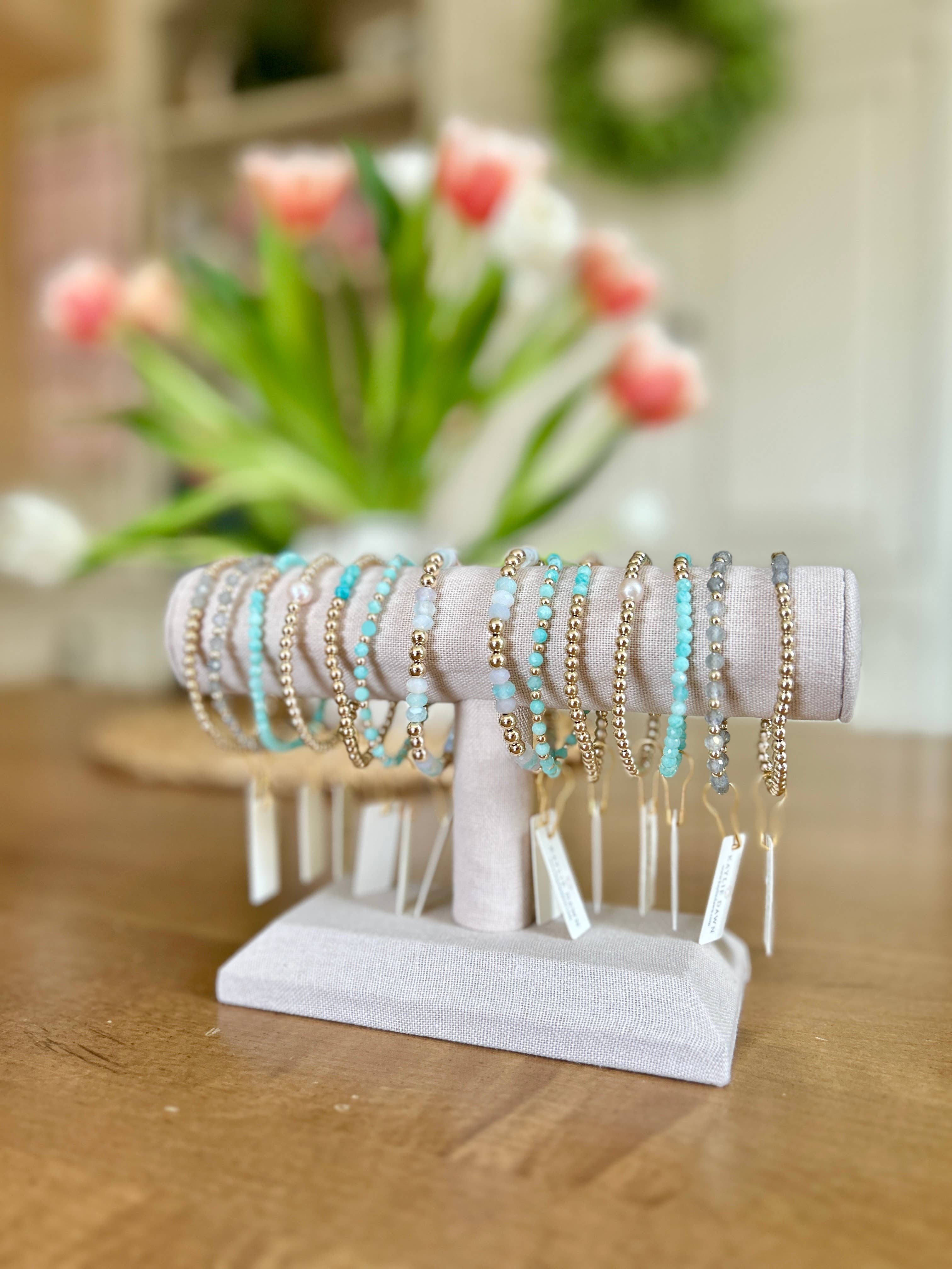 Kaylie Dawn Jewelry - Wholesale Jewelry Stand & Display - Jewelry Displays - Bracelet Bar or Grid - Linen Covered14