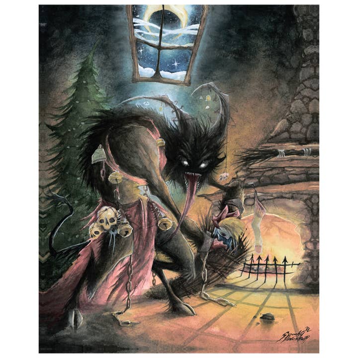 Krampus Nacht, 8x10 Print for wholesale by The Spooky Dinosaur