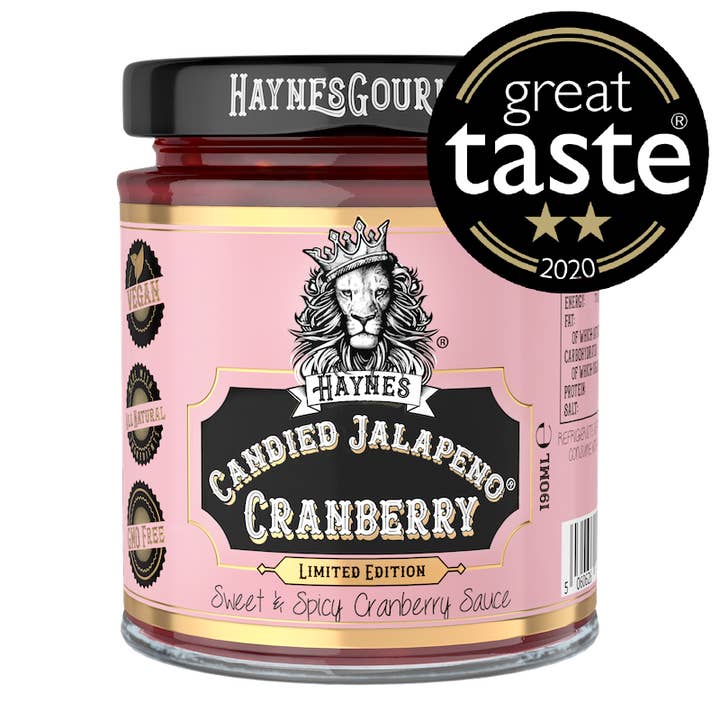 Haynes Candied Jalapeno Cranberry for wholesale by Haynes Gourmet UK