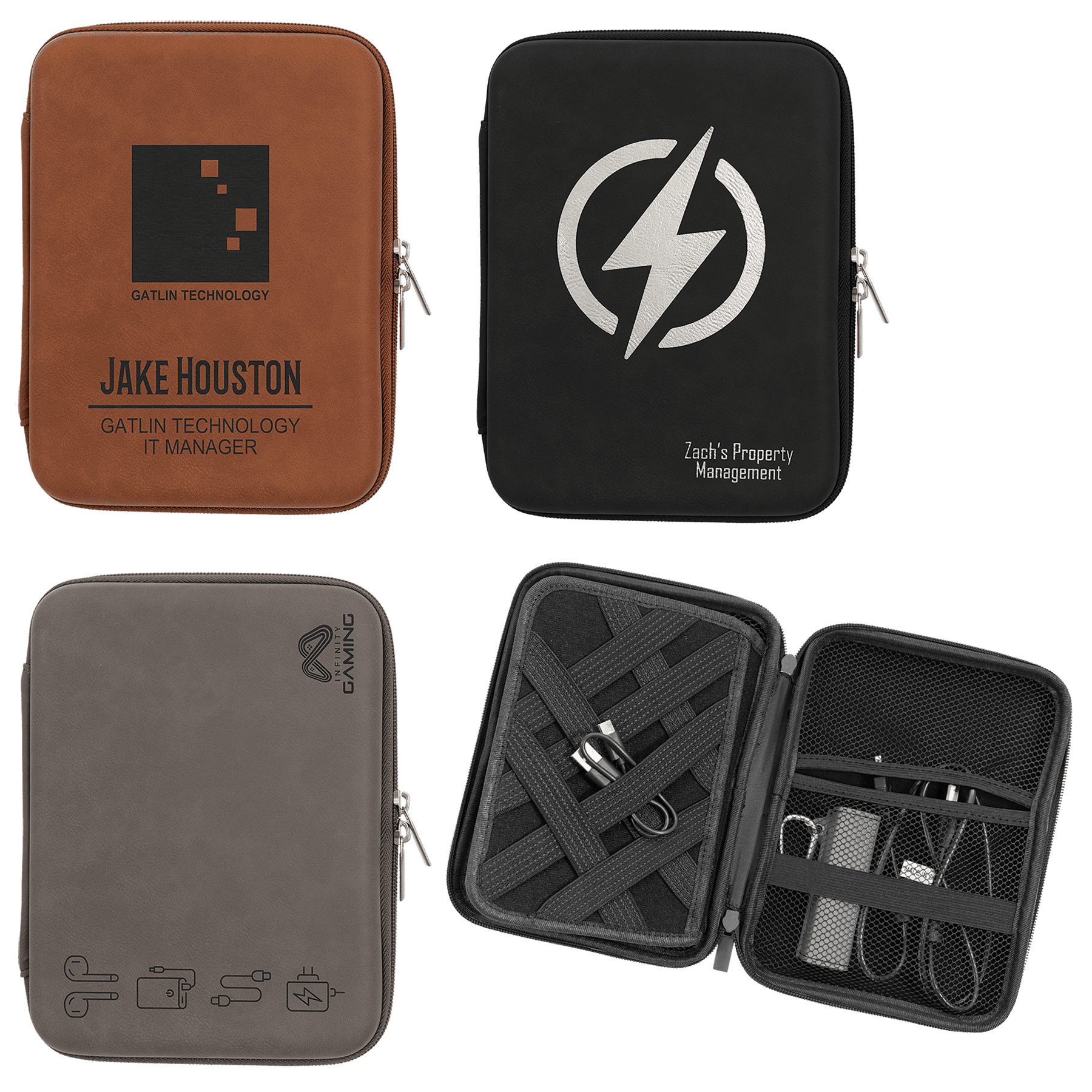 The Rural Home - Wholesale Cord Holder - 8 1/2" x 6" x 1 3/4" Custom Leatherette Cord Organizer Case9