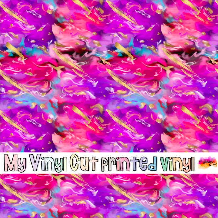 Printed Vinyl HTV & Waterslide Pink Berry A Patterns 12 x 12 inch sheet for wholesale by My Vinyl Cut