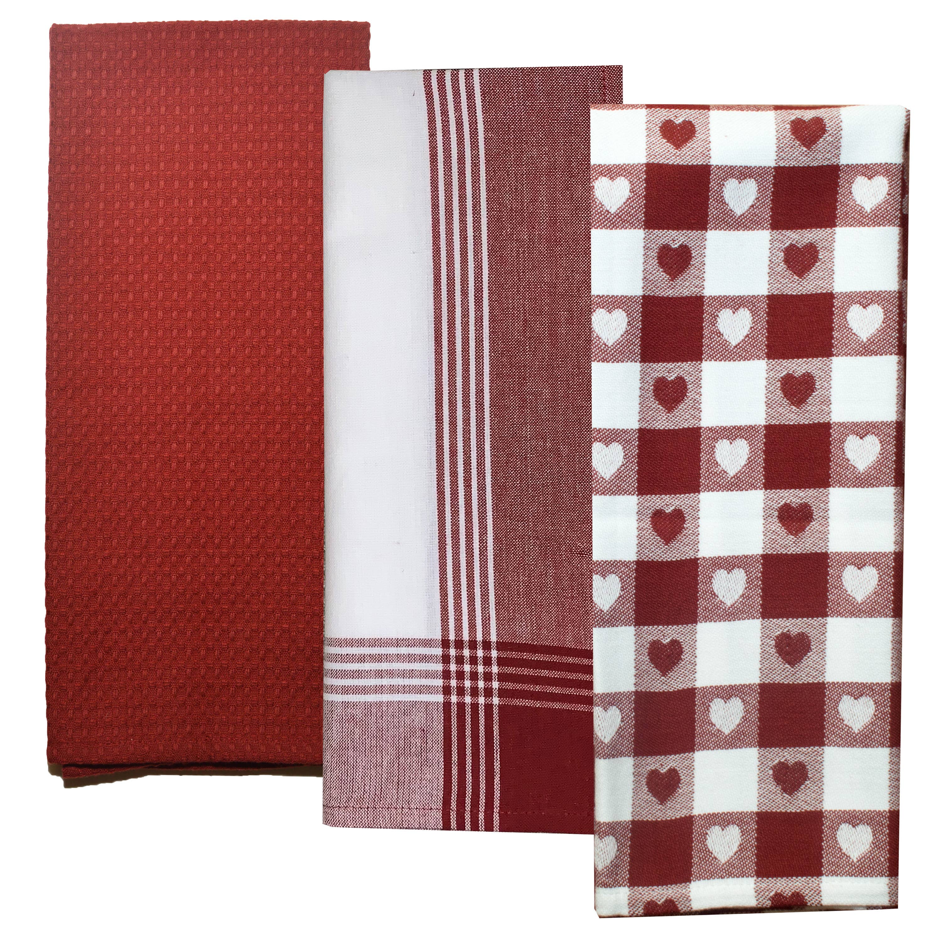 Dunroven House - Wholesale Tea Towel - Everyday Essentials Tea Towel Set - Hearts1