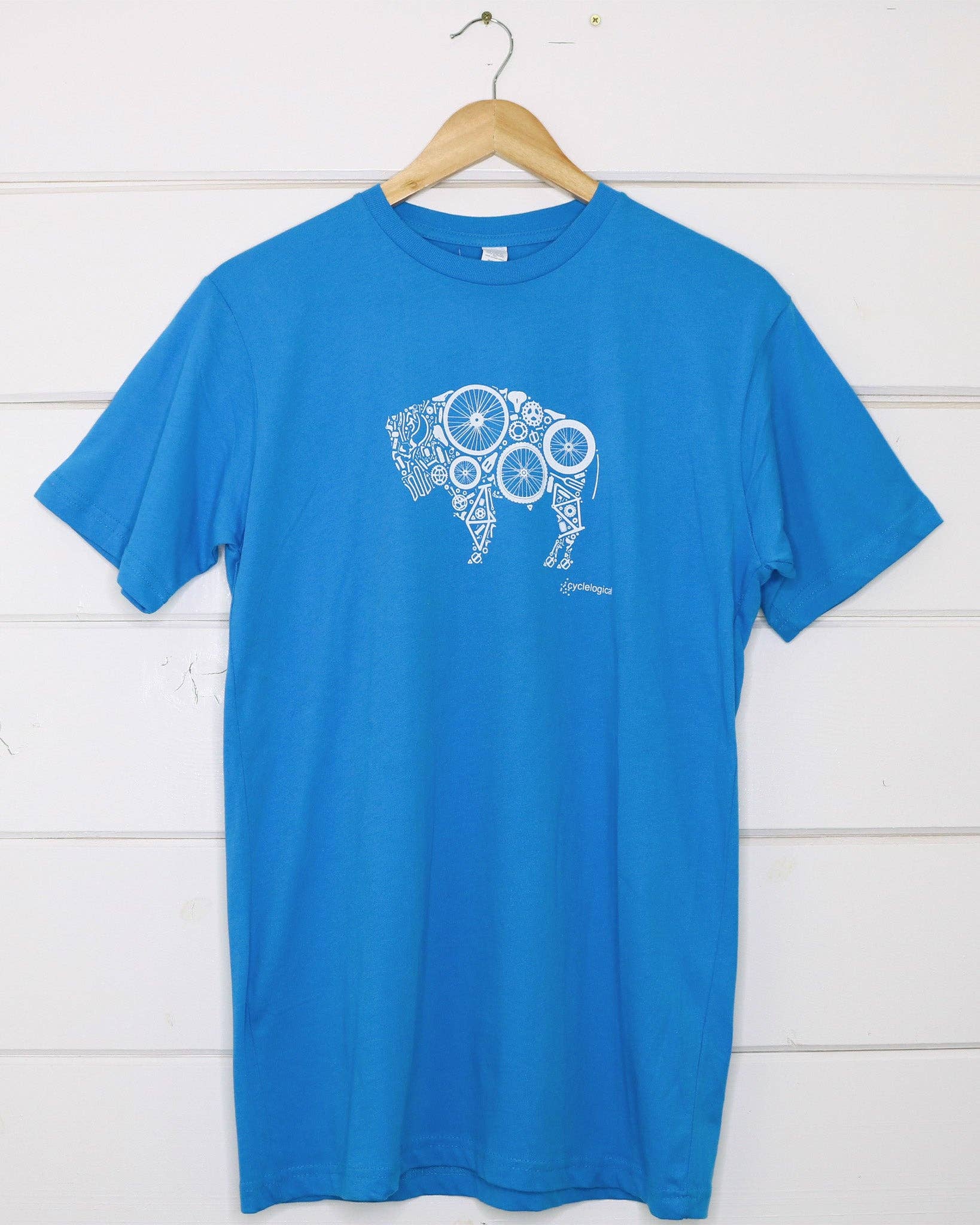 Cyclelogical - Wholesale Screen Printed T-Shirt - Unisex - Bike Parts Bison Unisex Tee