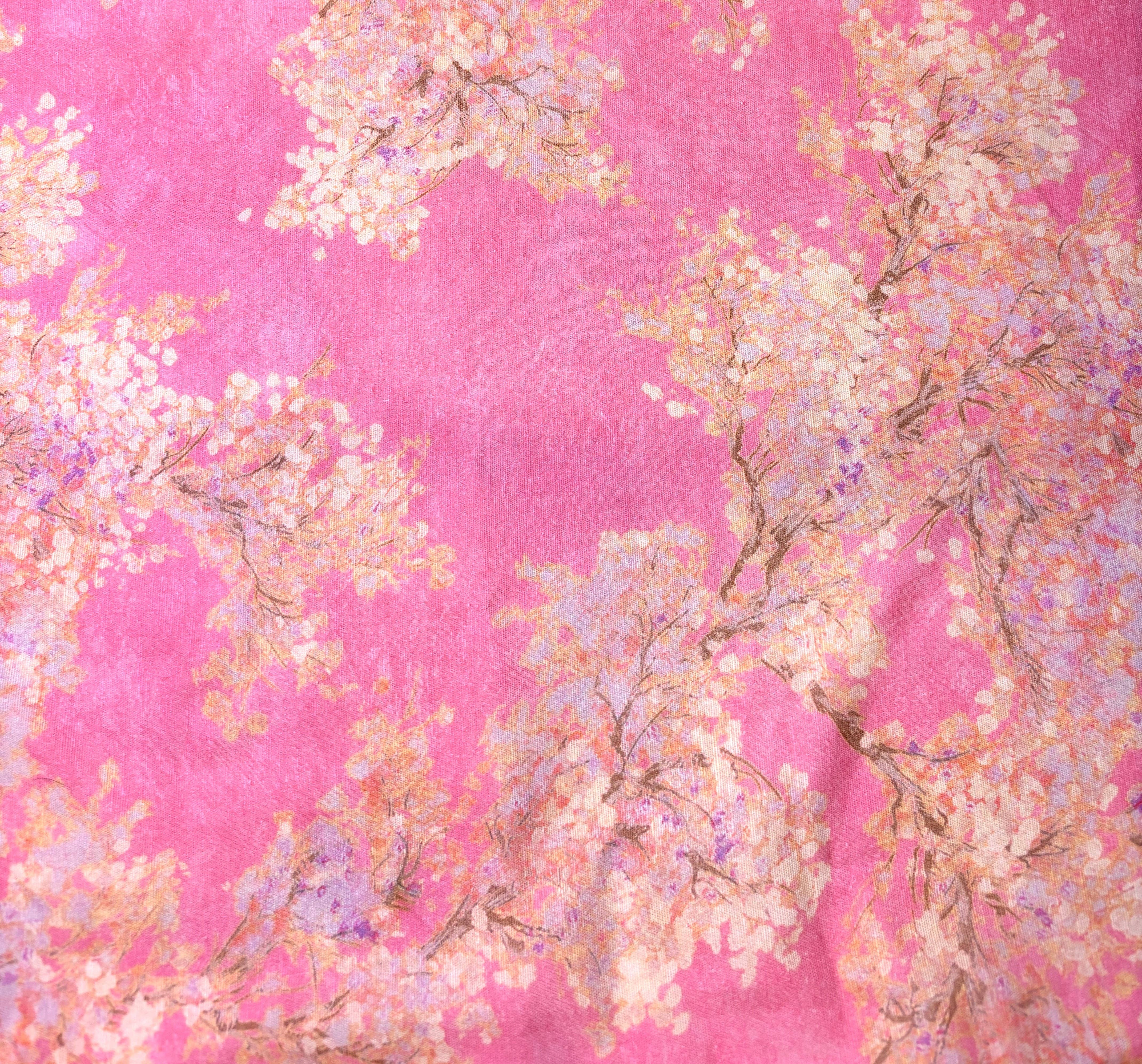 Fabriculture INC - Wholesale Fabric - Cherry Blossom 100% Cotton Print - Pink & Purple4