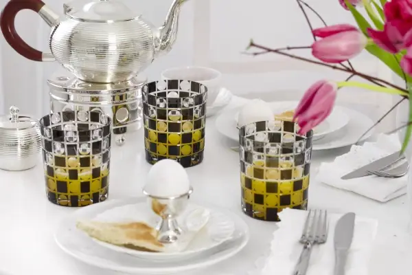 EDZARD - Wholesale Drinking Glass/Cup - Cup Diego Black, H 9 cm2