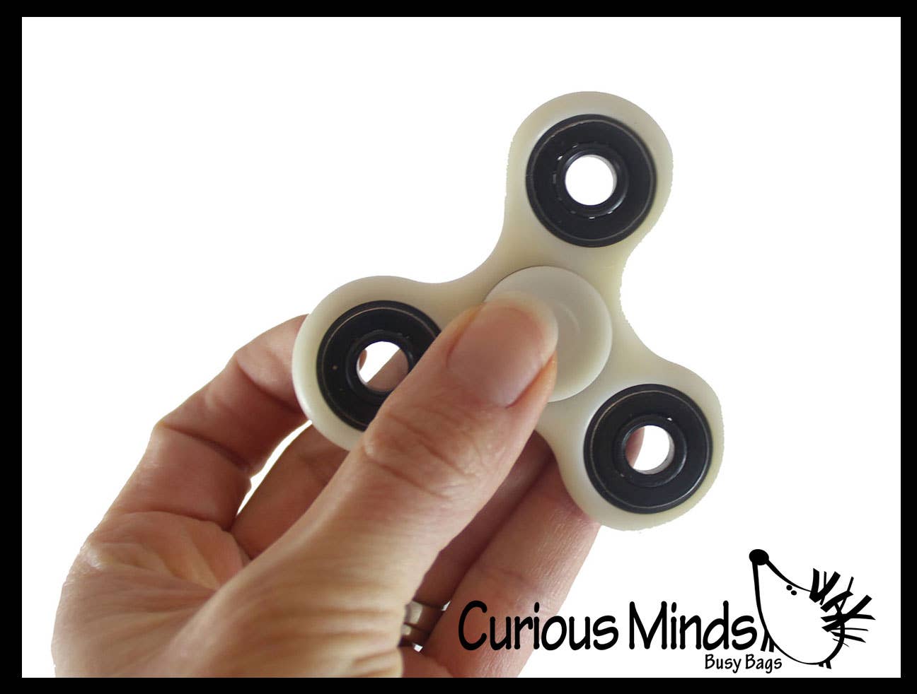 Curious Minds Toys - Vente Fidget/jouet anti-stress – enfant - Jouet Fidget Spinner 1 Glow in the Dark - Spinning Hand Fidge1